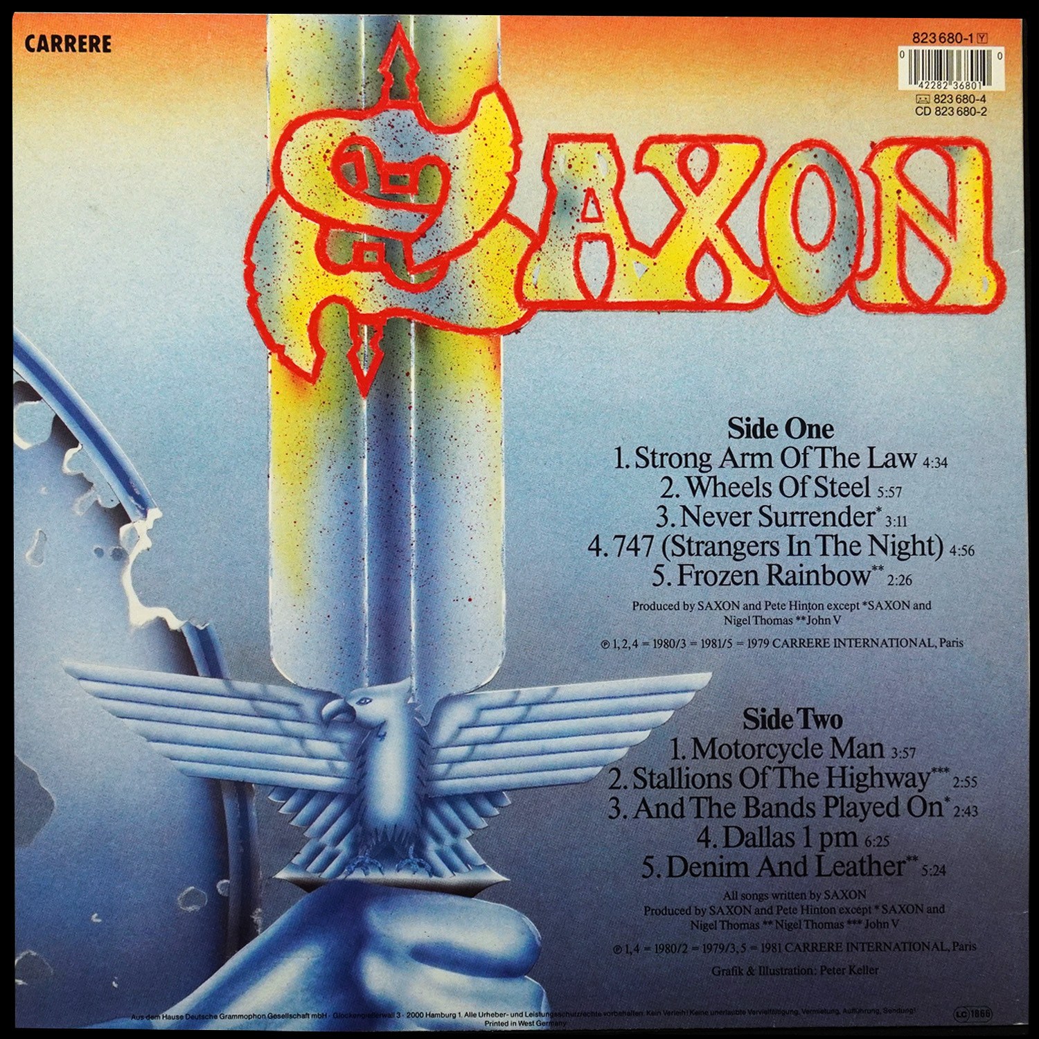 LP Saxon — Strong Arm Metal - Saxon's Greatest Hits фото 2