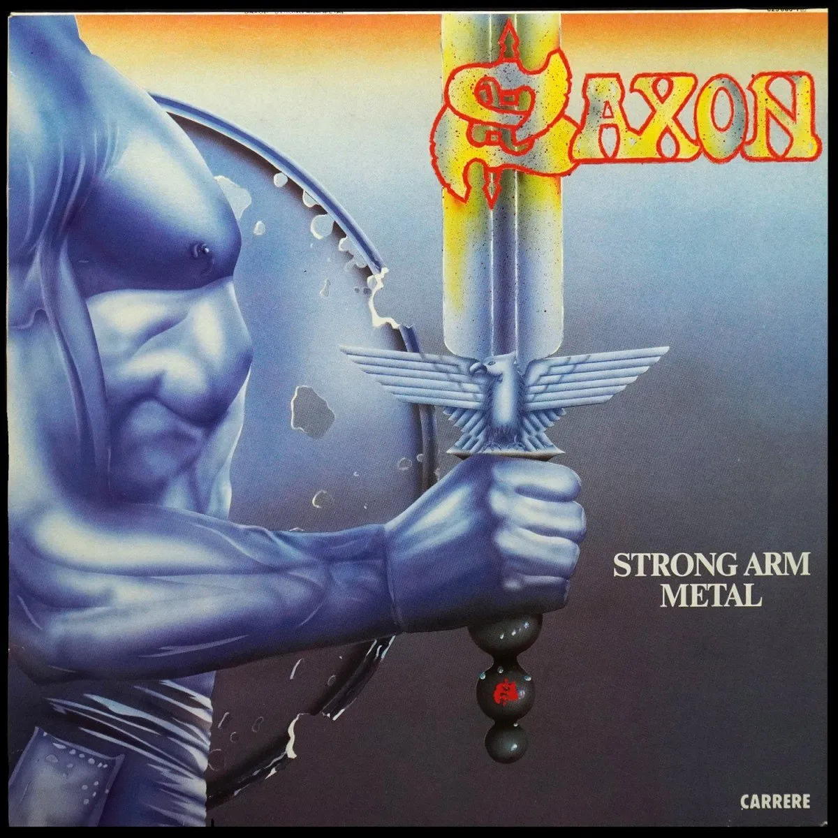 LP Saxon — Strong Arm Metal - Saxon's Greatest Hits фото