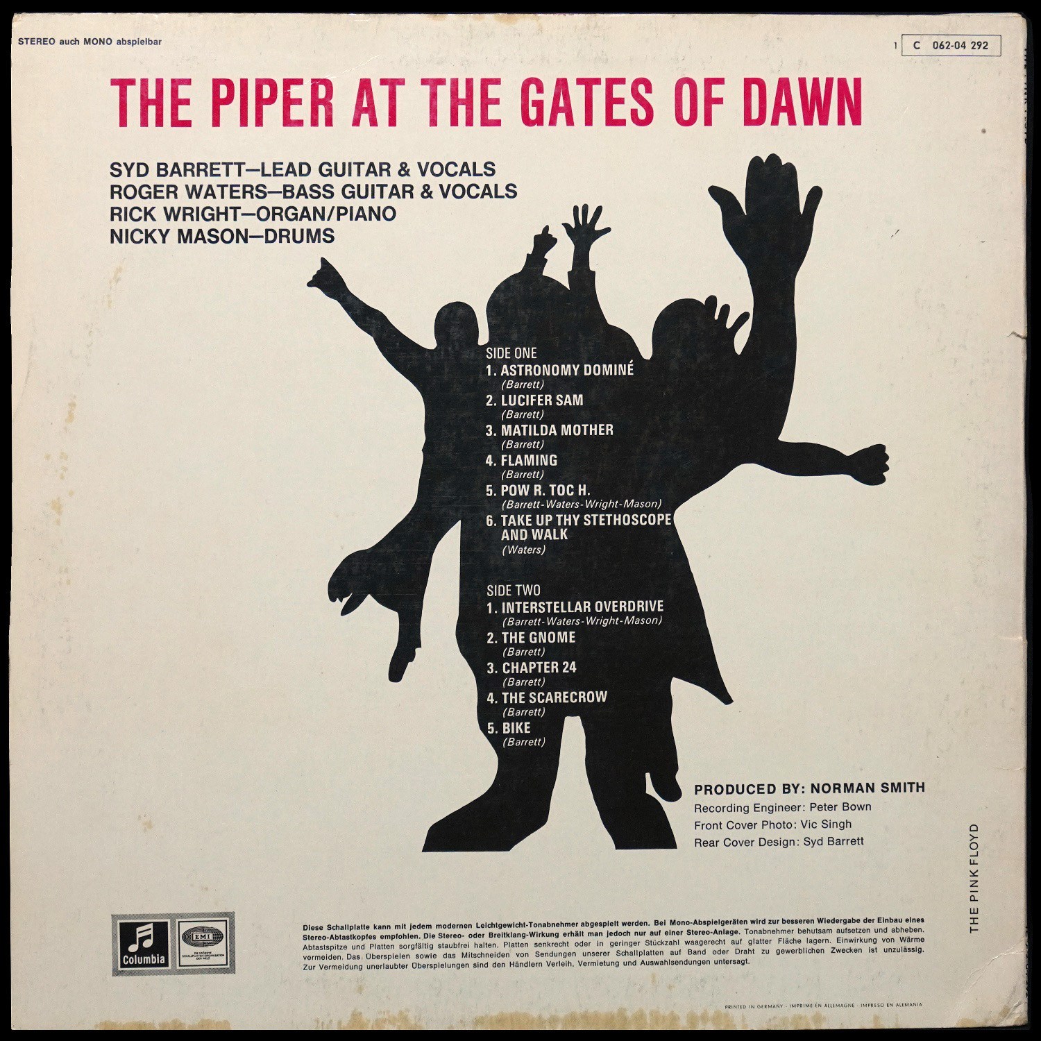LP Pink Floyd — Piper At The Gates Of Dawn фото 2