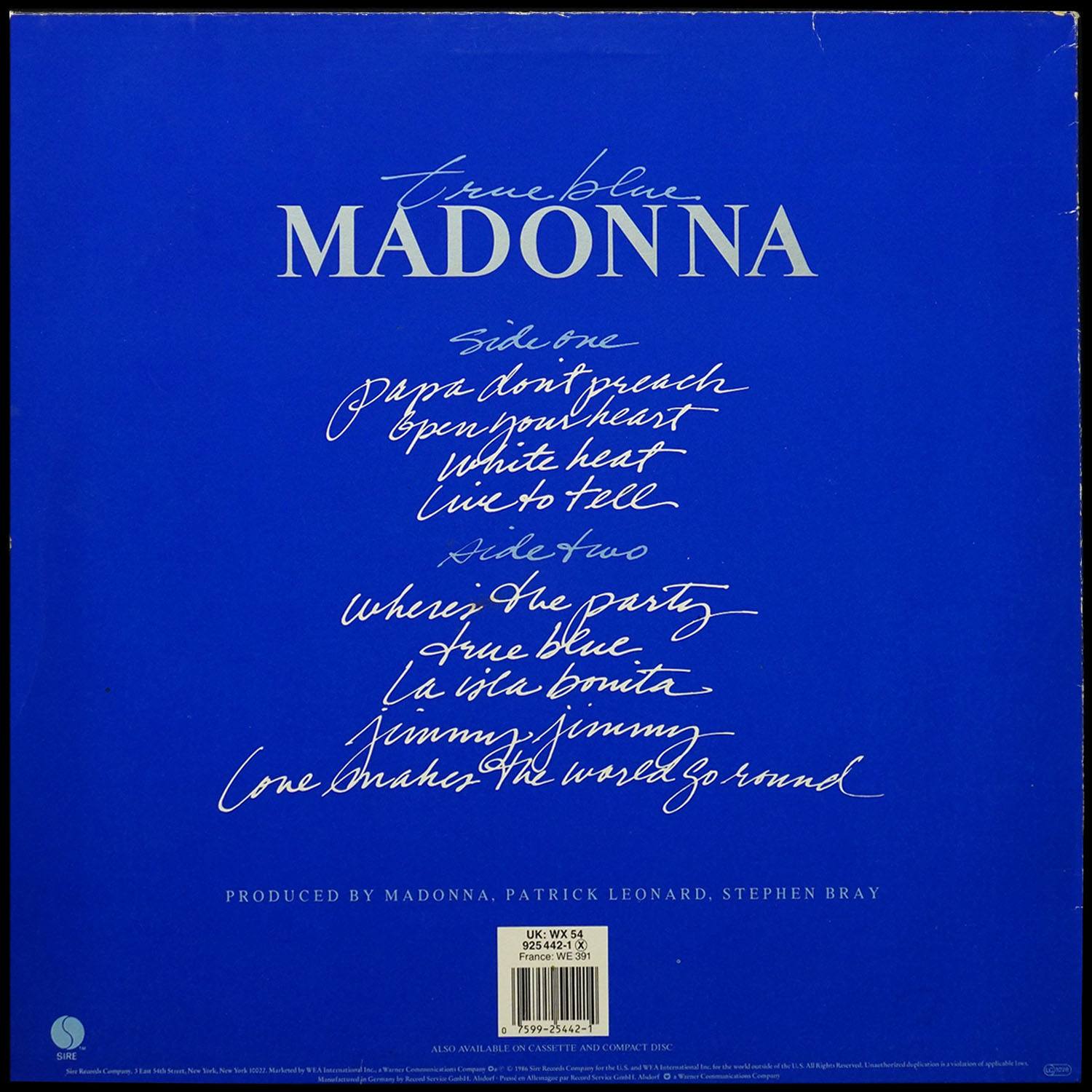 LP Madonna — True Blue фото 2