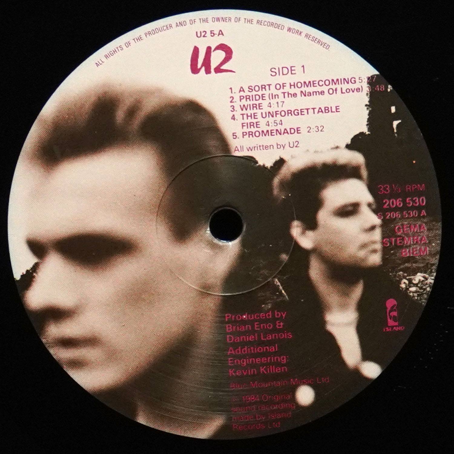 LP U2 — Unforgettable Fire фото 3