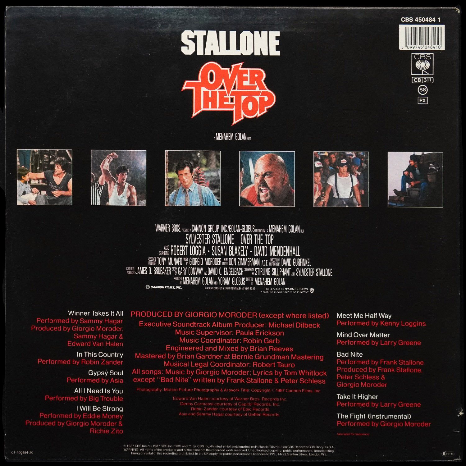 LP V/A — Over The Top (Original Motion Picture Soundtrack) фото 2