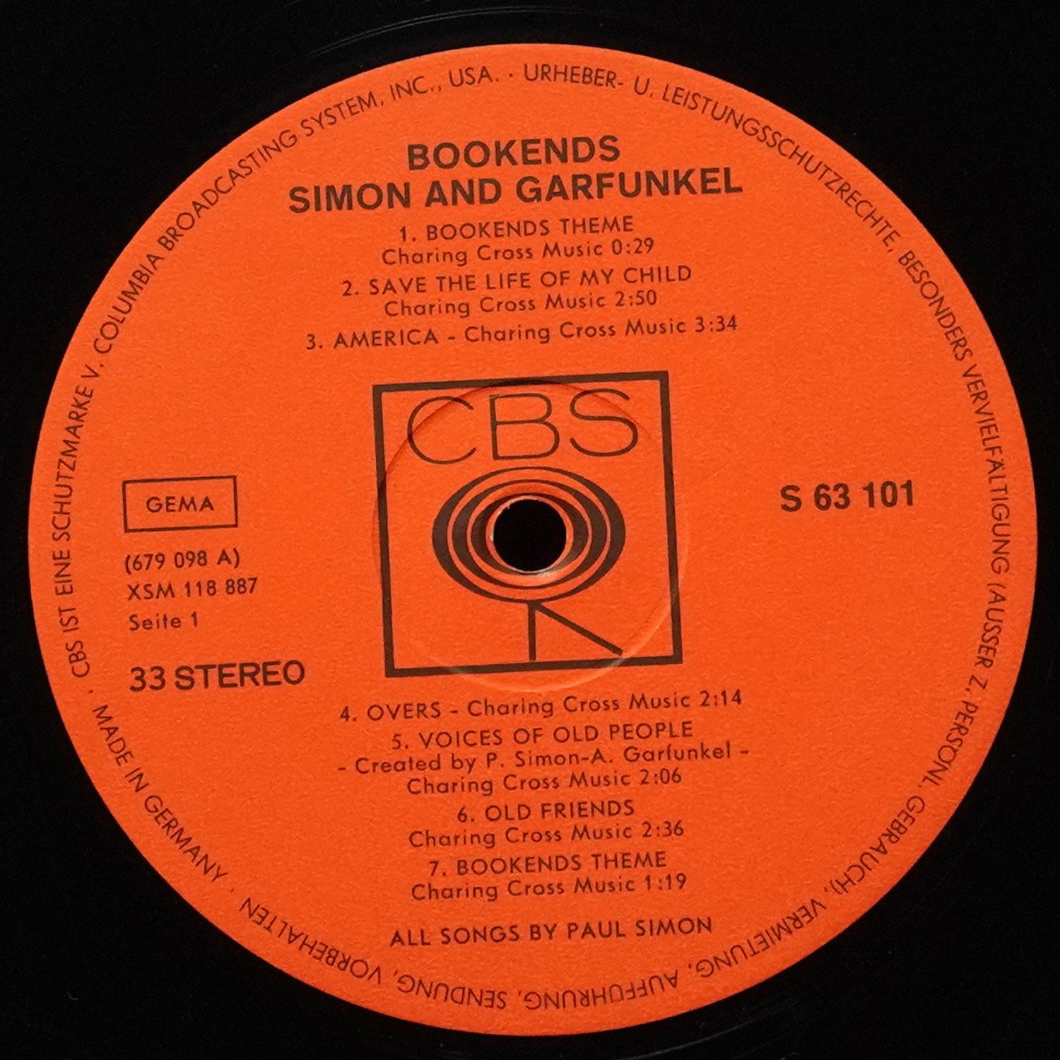 LP Simon & Garfunkel — Bookends фото 3