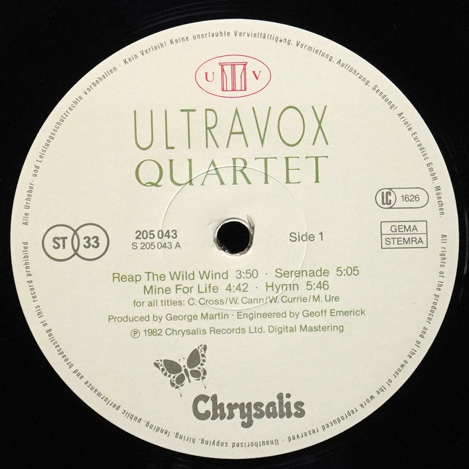 LP Ultravox — Quartet фото 3