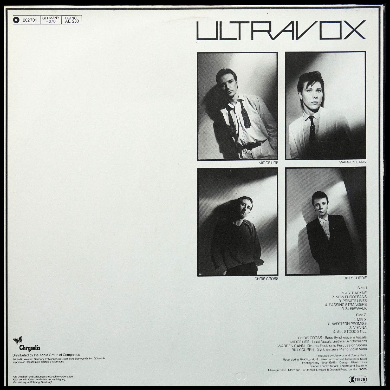LP Ultravox — Vienna фото 2