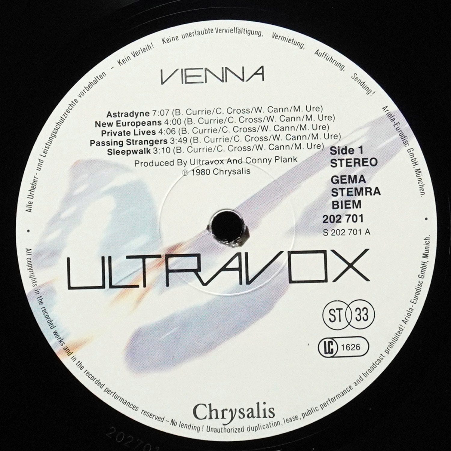 LP Ultravox — Vienna фото 3