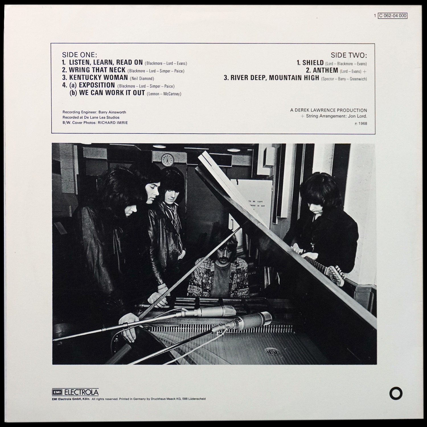 LP Deep Purple — Book Of Taliesyn фото 2