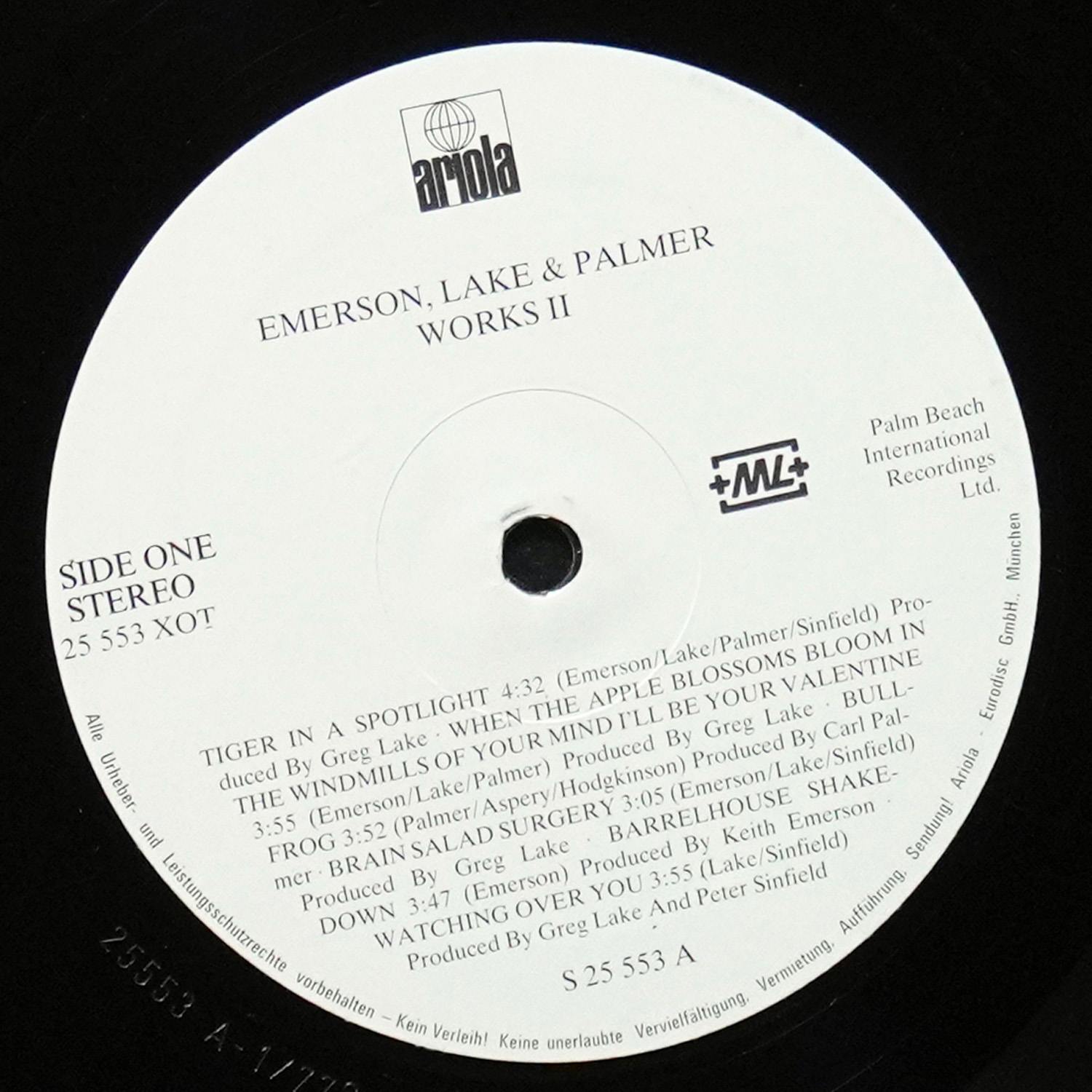 LP Emerson, Lake & Palmer — Works Volume 2 фото 2