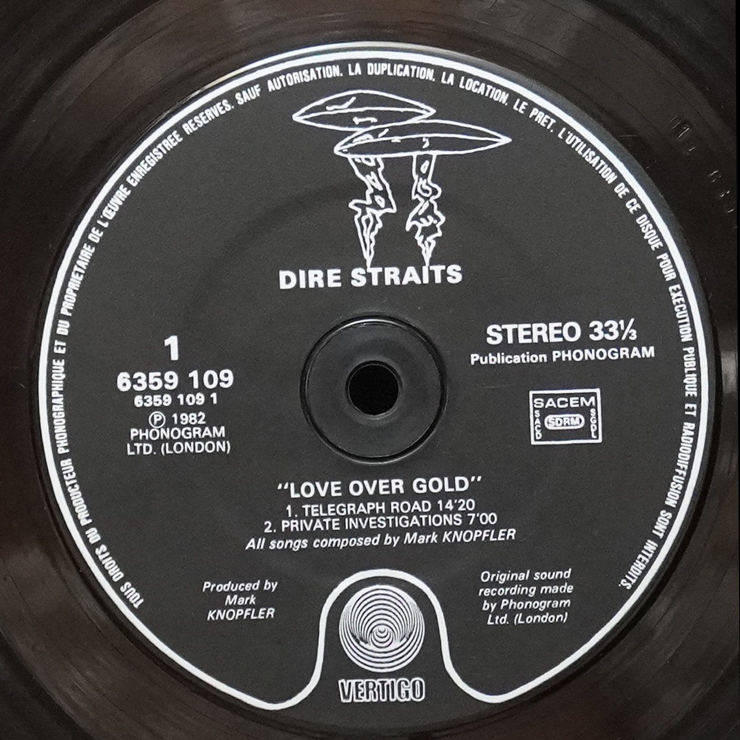 LP Dire Straits — Love Over Gold фото 3