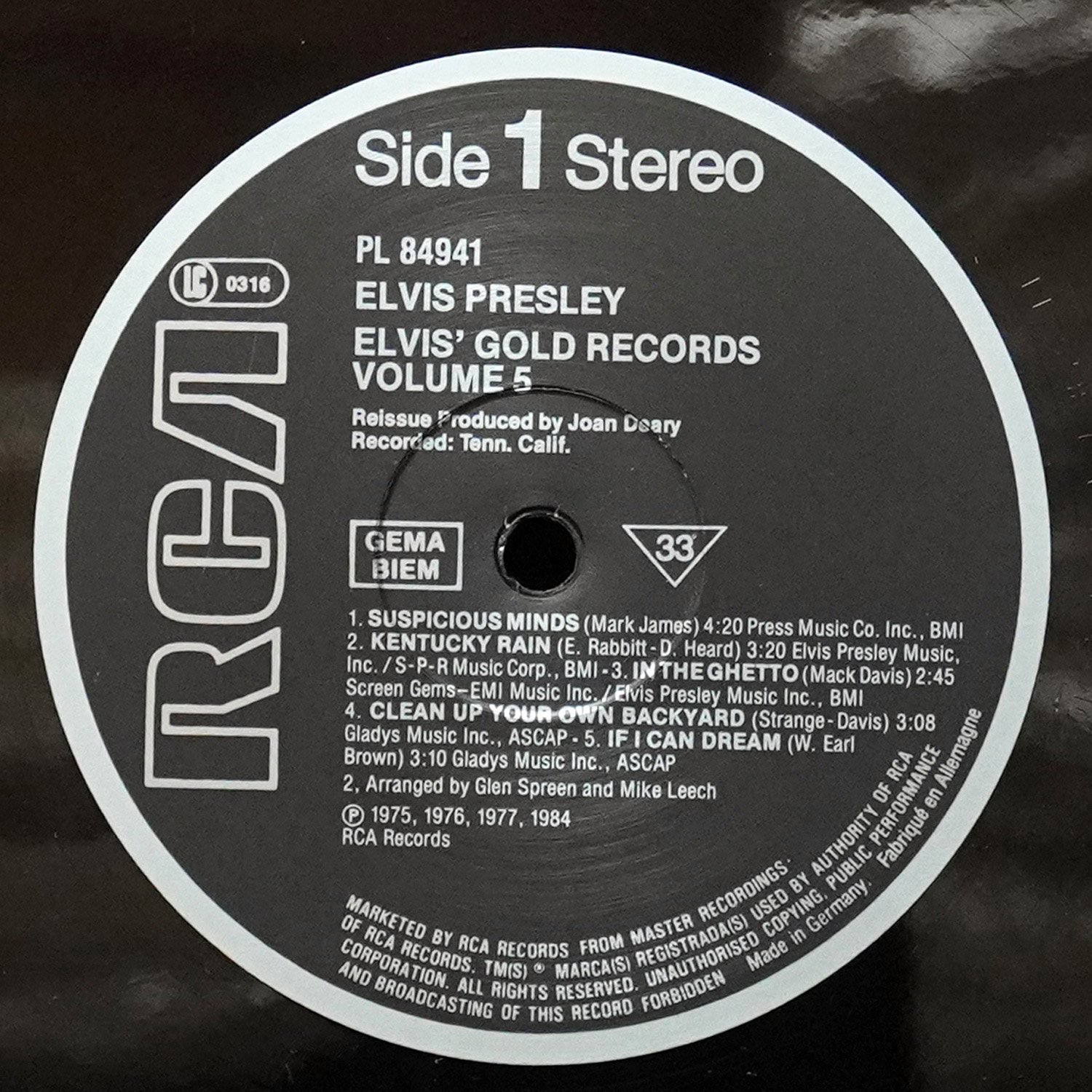 LP Elvis Presley — Elvis' Gold Records Volume 5 фото 2