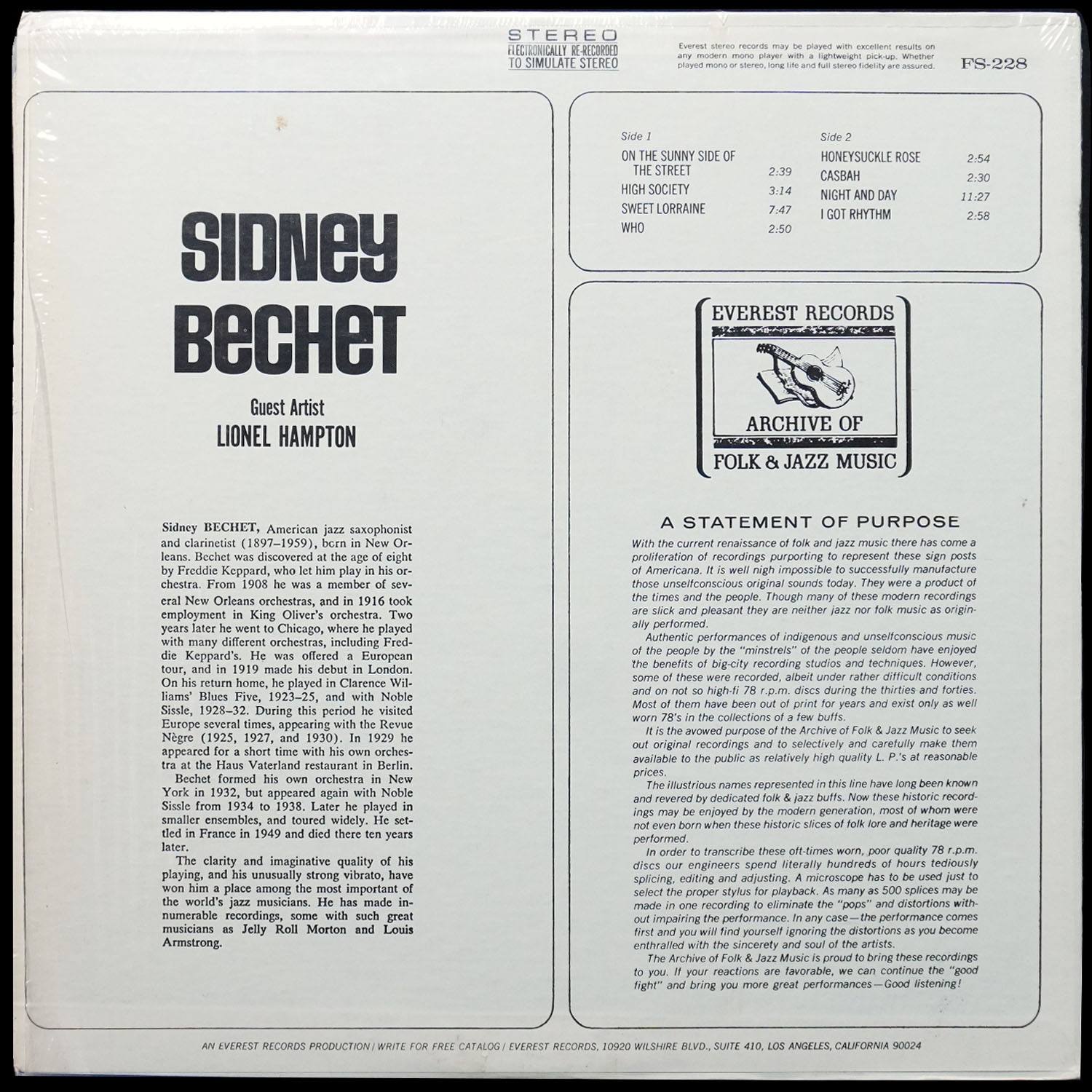 LP Sidney Bechet — Sidney Bechet фото 2