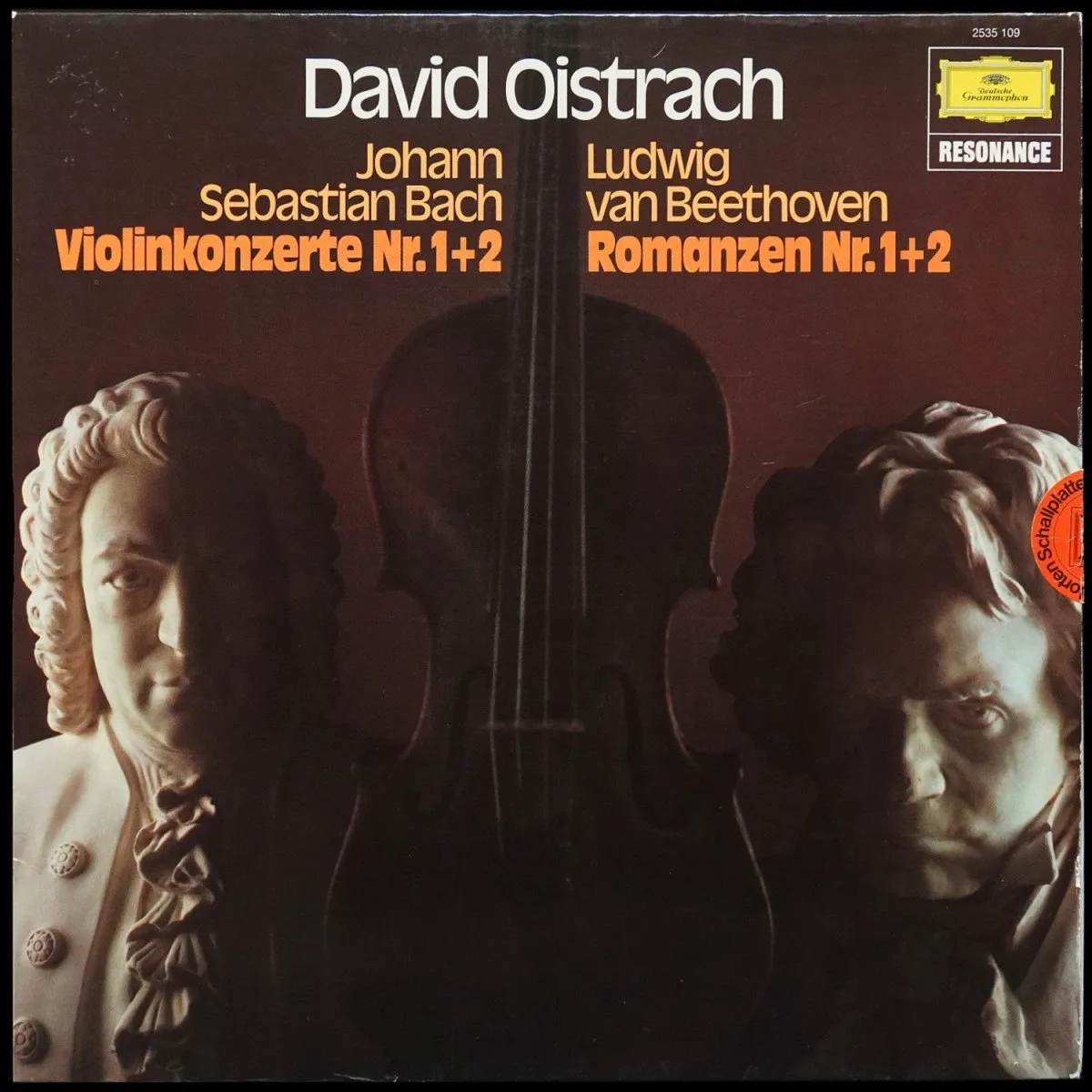 LP David Oistrach — Bach, Beethoven: Violinkonzerte Nr. 1+2 / Romanzen Nr. 1+2 фото