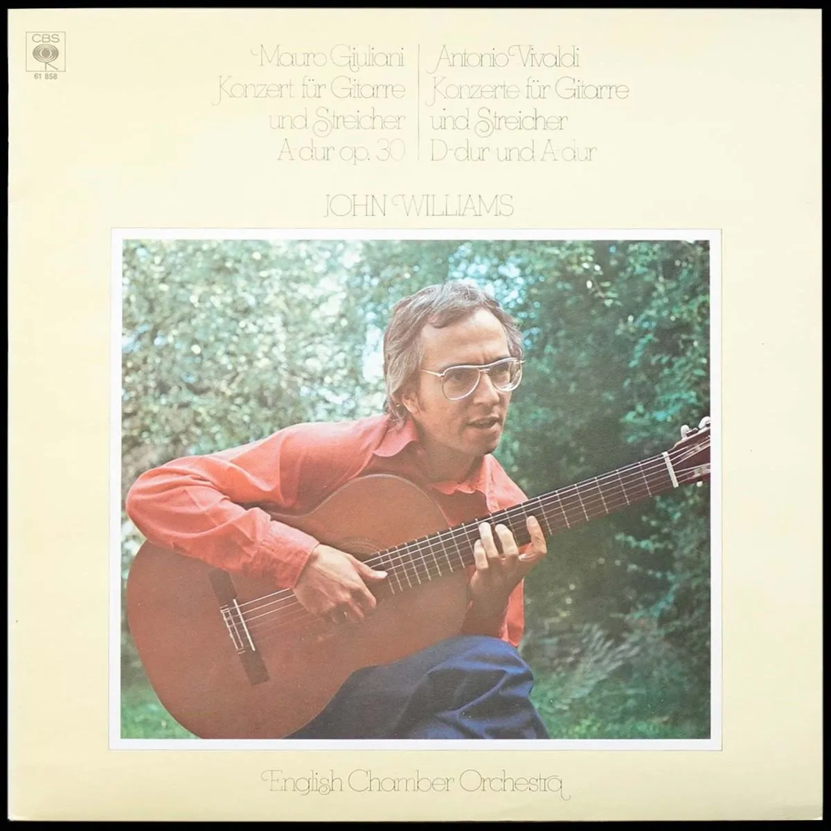LP John Williams — Giuliani: Konzert Fur Gitarre Und Streicher A-dur Op. 30 / Vivaldi: Konzerte Fur Gitarre Und Streicher D-dur Und A-dur фото