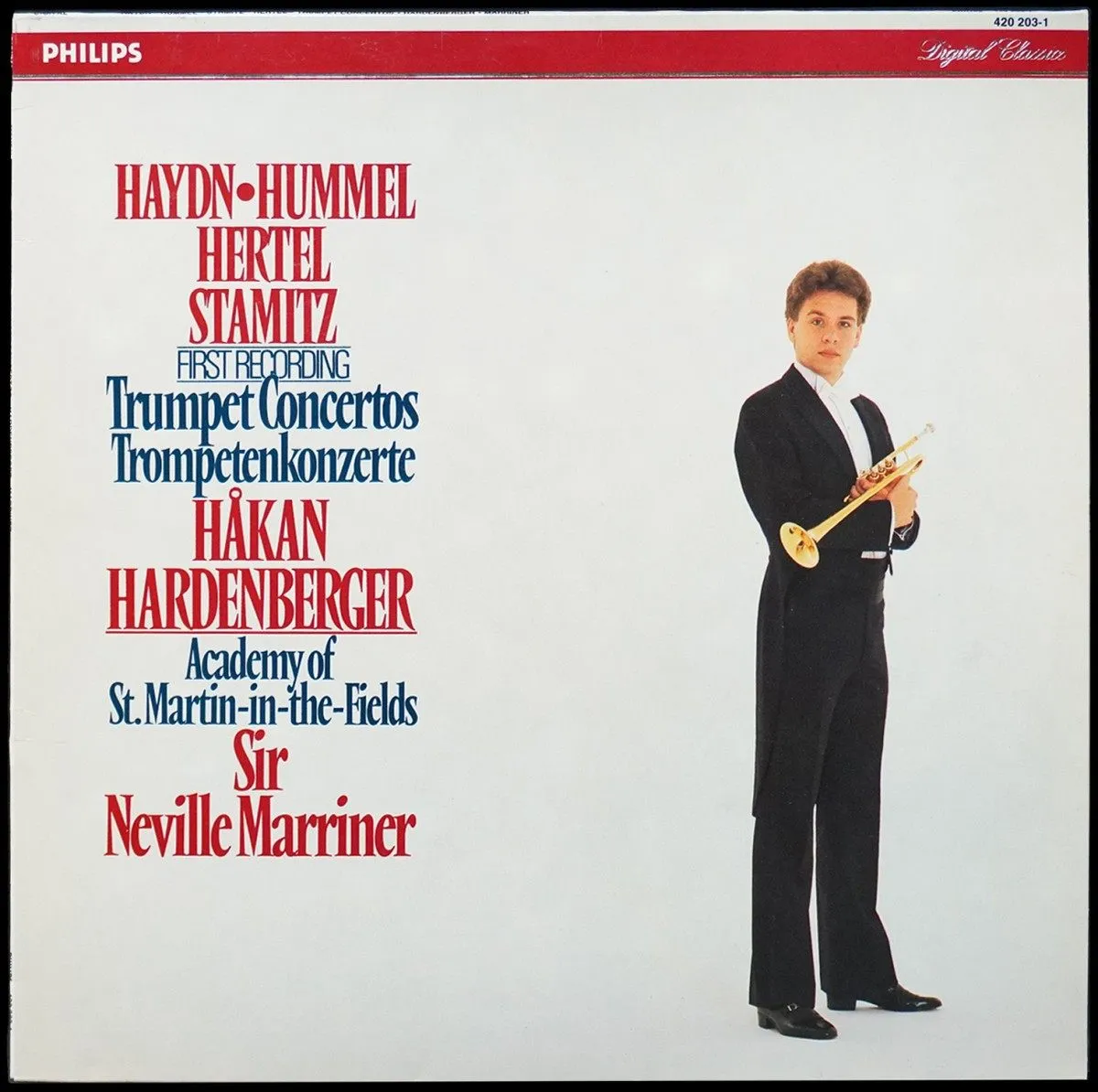 LP Neville Marriner — Haydn / Hummel / Hertel / Stamic: Trumpet Concertos = Trompetenkonzerte (First Recording) фото