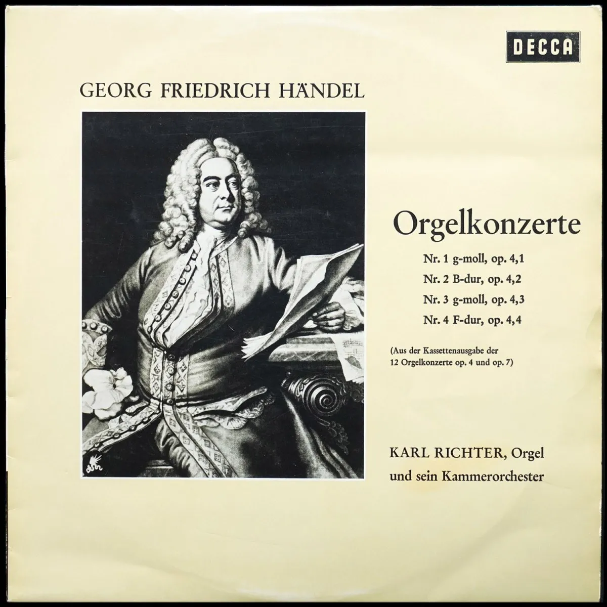 LP Karl Richter — Handel: Orgelkonzerte Op. 4 Nr. 1-4 фото