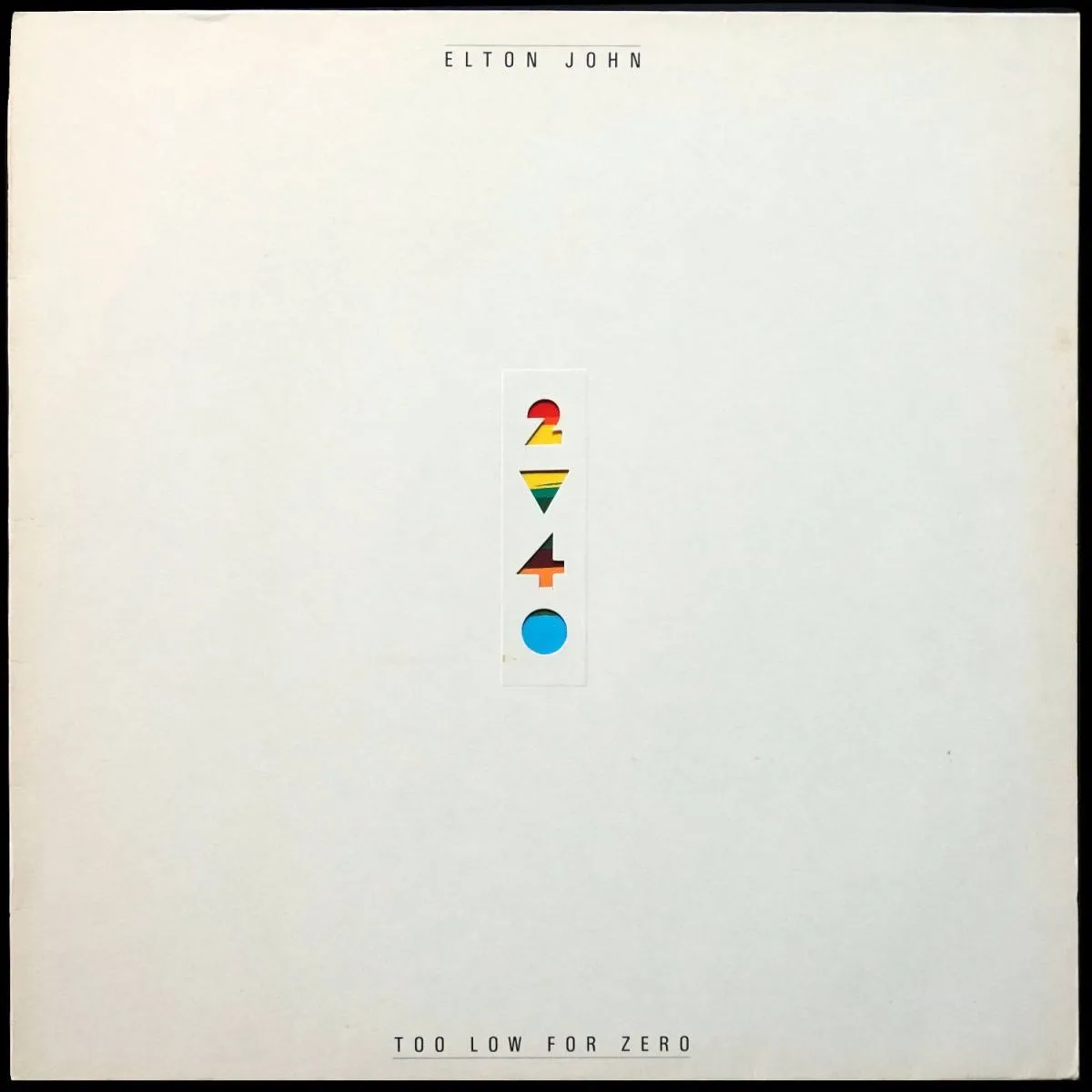 LP Elton John — Too Low For Zero фото